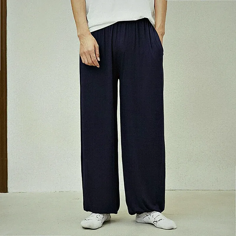 Herren Modal Hosen Kung Fu Yoga Baggy Freizeit Locker SPORTS Tai Chi Neu HOT