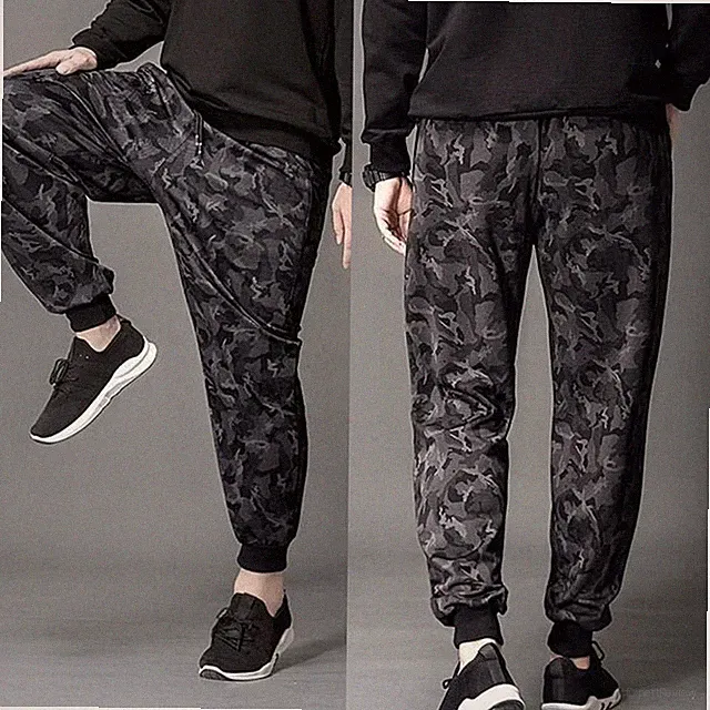 Herren Mode Beiläufig Camo Drucken Elastische Taille Kordelzug Sport Jogginghose