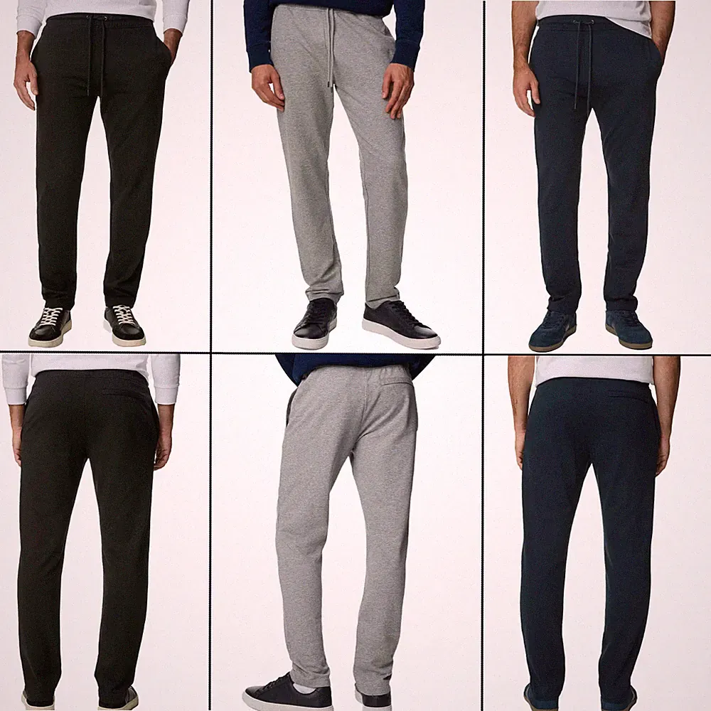 Herren Offener Saum Fleece Jogginghose Freizeit Jogginghose Hose Trainingshose