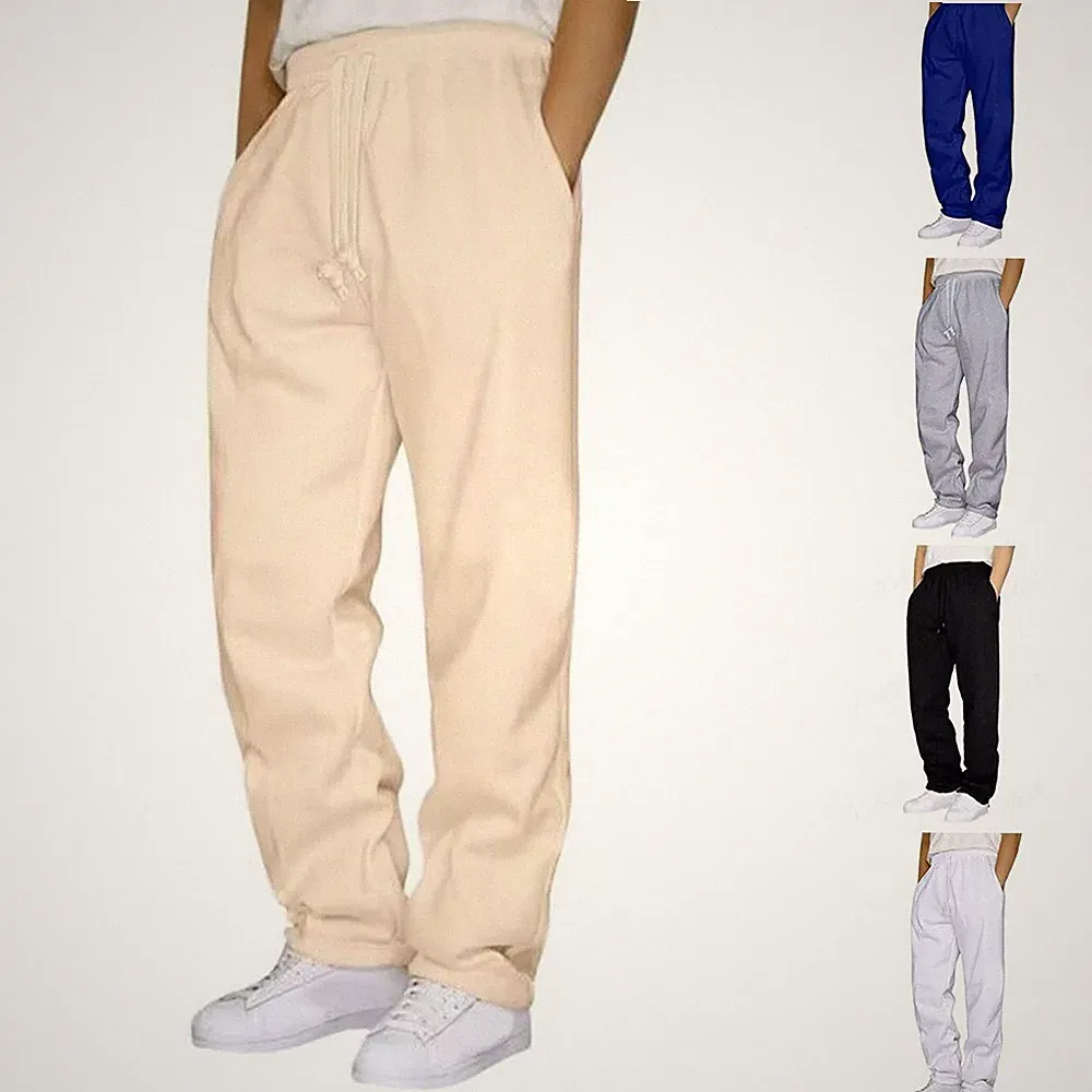 Herren Outdoor Sport für freizeit Jogginghose Loose Fit Kordelzug Gerader