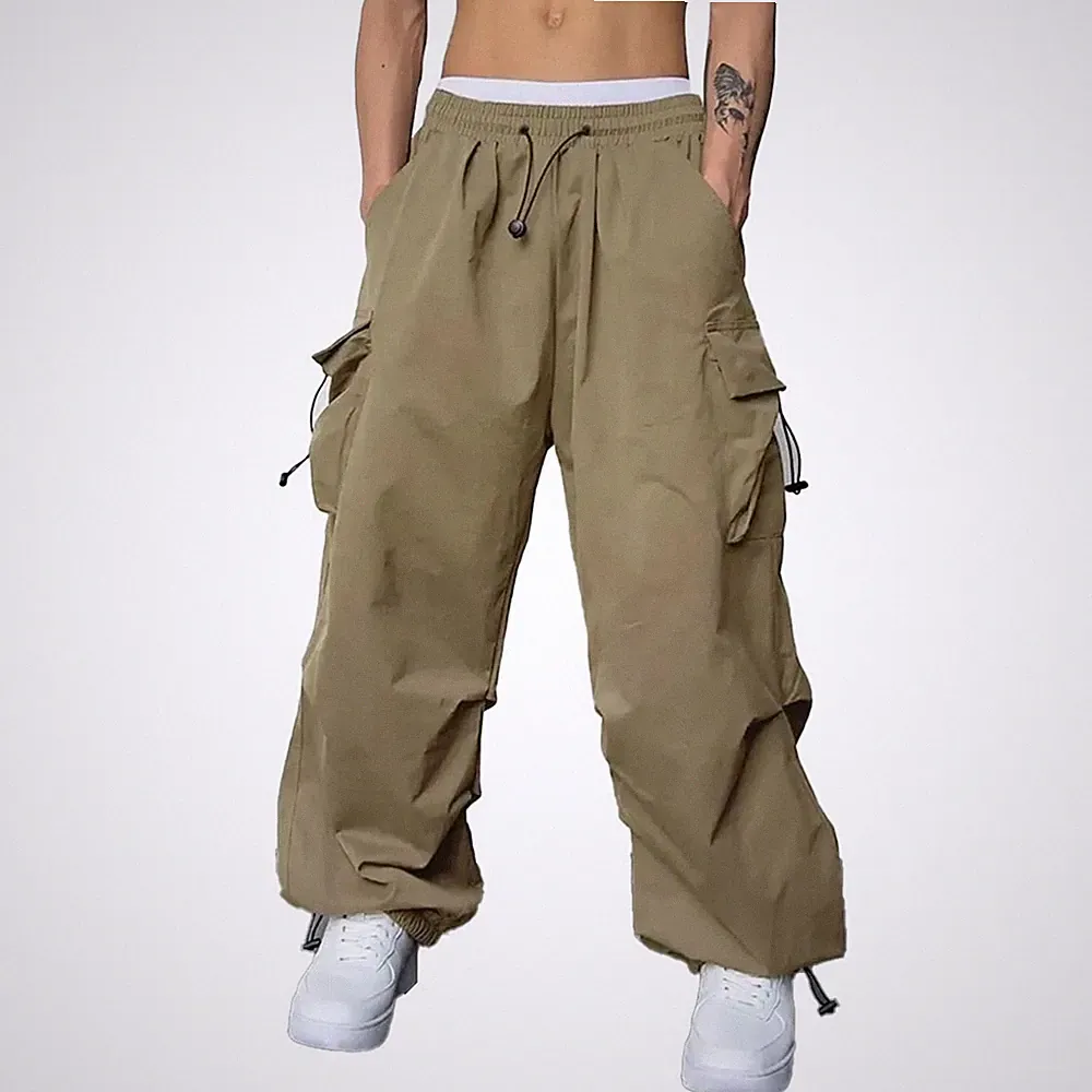 Herren Oversized Hose Weites Bein Y2K Hip Hop für freizeit Jogginghose