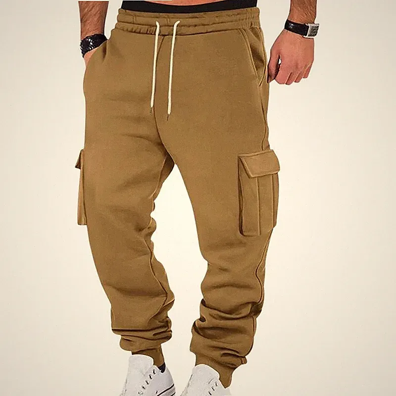 Herren Plain Jogginghose Wide-legs Trainingshose Sweatpants Sporthosen Lockere