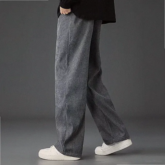 Herren Polyester Jogginghose Einfarbig für samt Cord Stoff für den täglichen