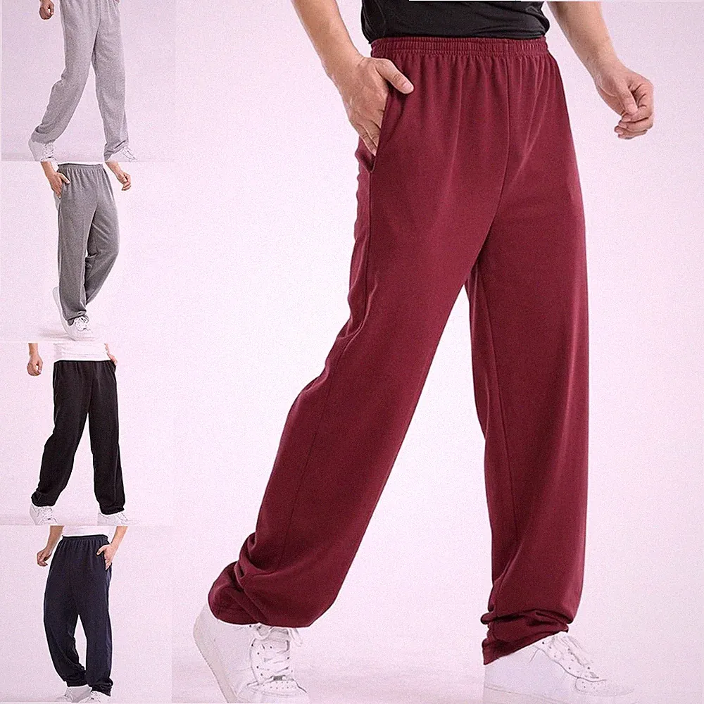 Herren Polyester Jogginghose Gummibund Loose Fit Normale Länge Hose