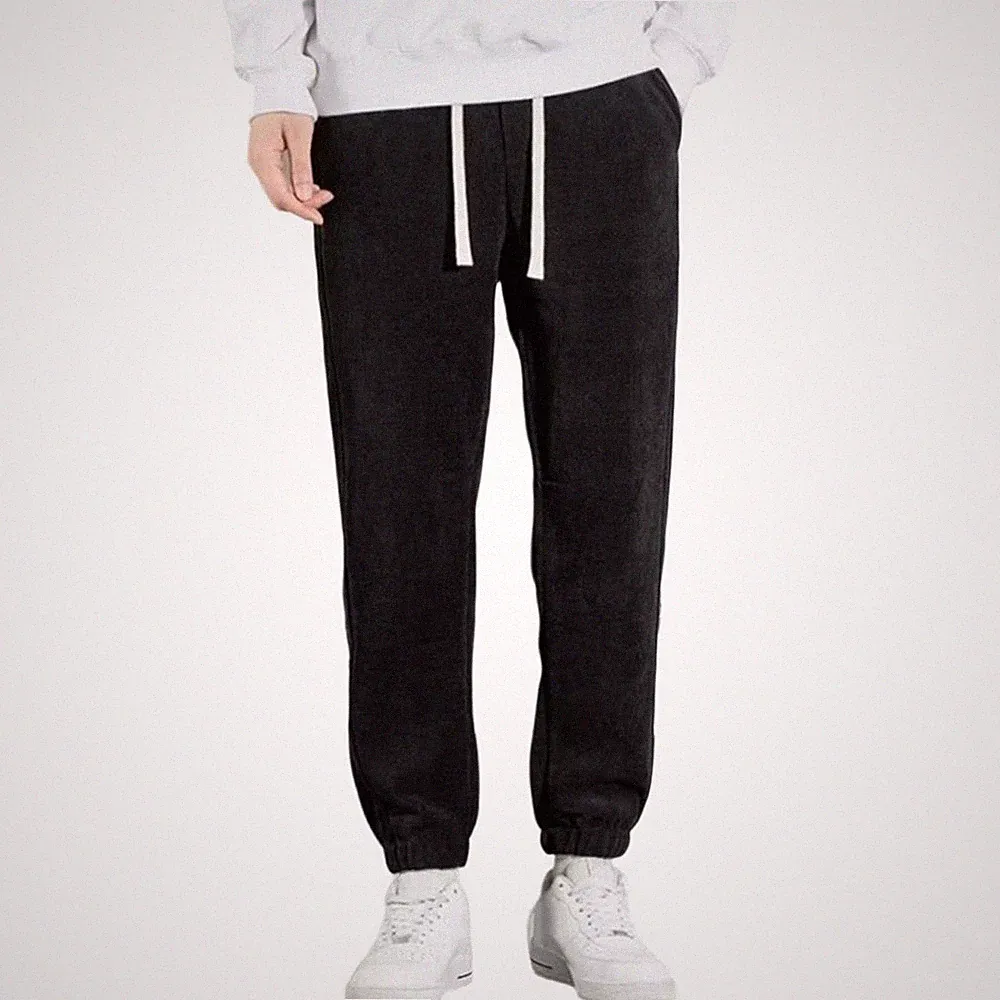 Herren Polyester lose gestreift Freizeithose knöchellang Jogginghose Sweatpants