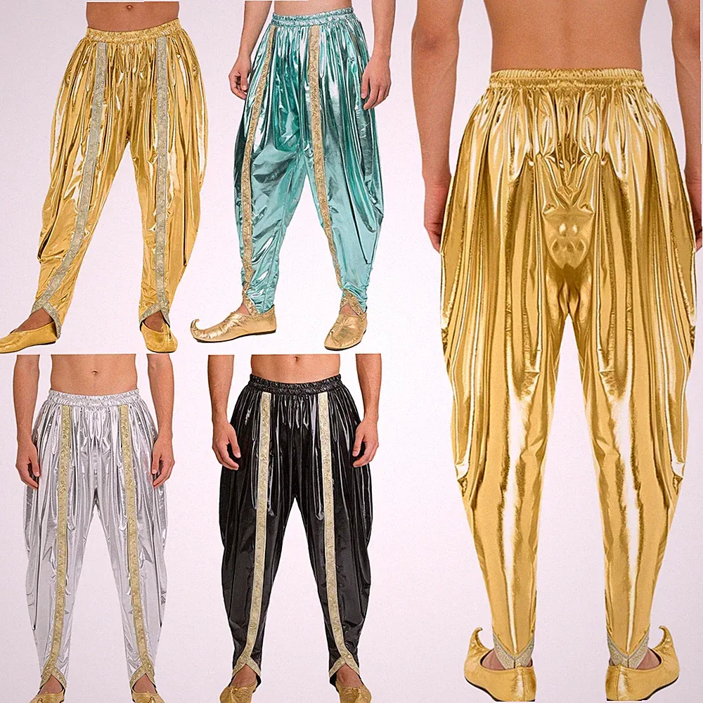 Herren Pumphose Halloween Tanzkostüm Mode Haremshosen Arabische Prinzessin Hose