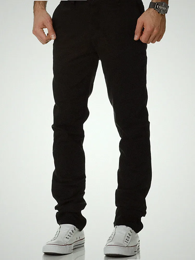 Herren Regular Slim Stretch Chino Jeans Hose Fit 1-7010