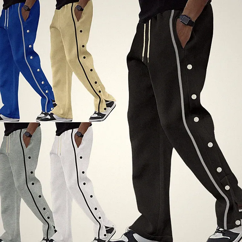 Herren Reha Hose Mit Druckknöpfe Jogginghose Knopfhose Traningshose Sporthose