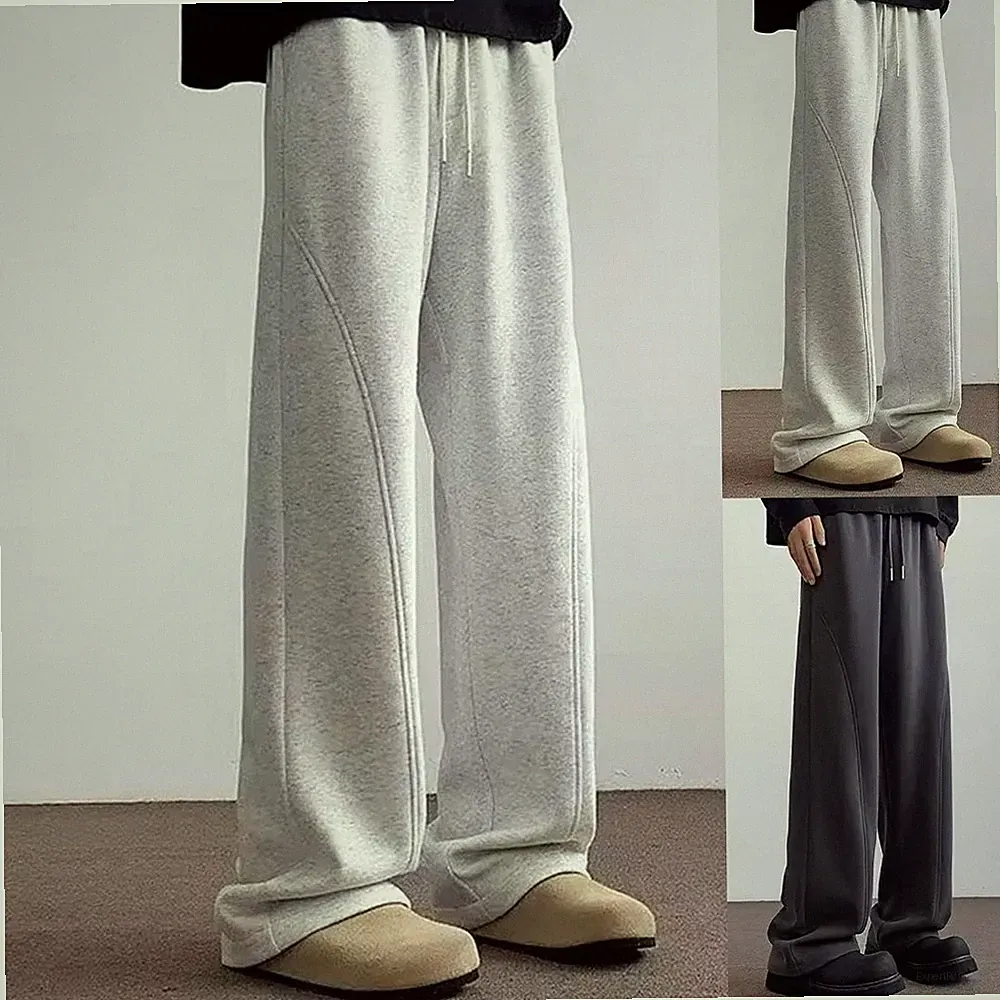 Herren Relaxed Fit Jogginghose Einfarbig Gerades Bein Große Größen Freizeitho