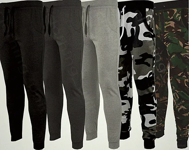Herren schmale dünne Passform Designer Joggingunterteil Jogging Fitnessstudio Tarnung S-XXL