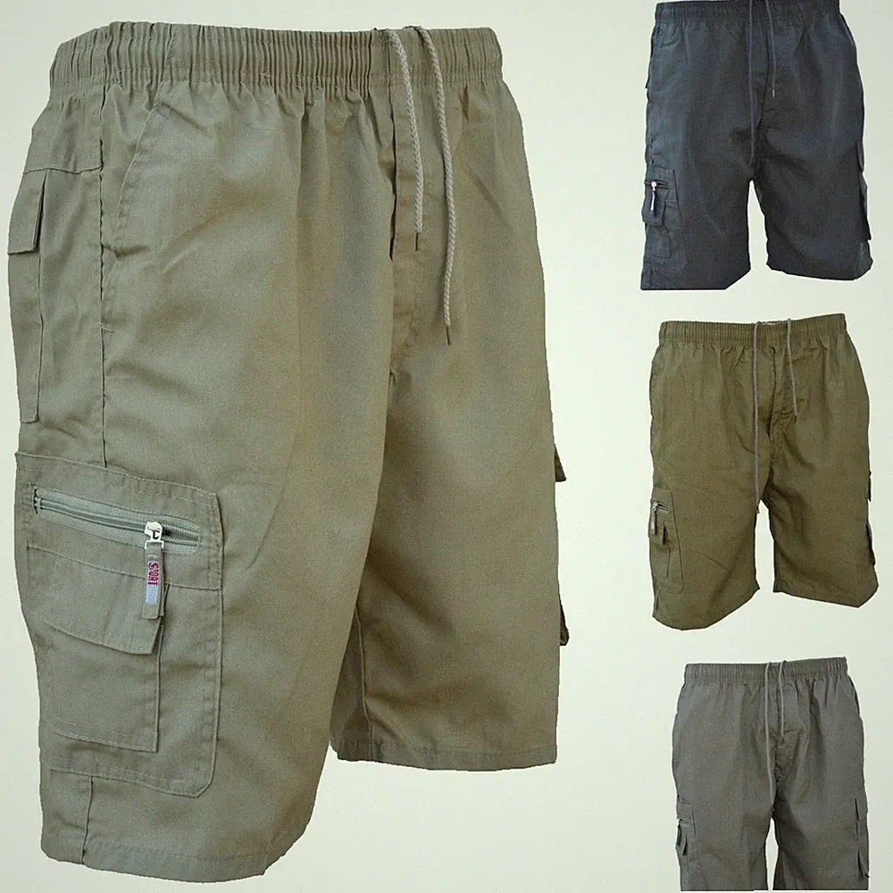 Herren Shorts Bermuda Cargo Pants Vintage Casual Sommer Capri Kurze Hose 2026