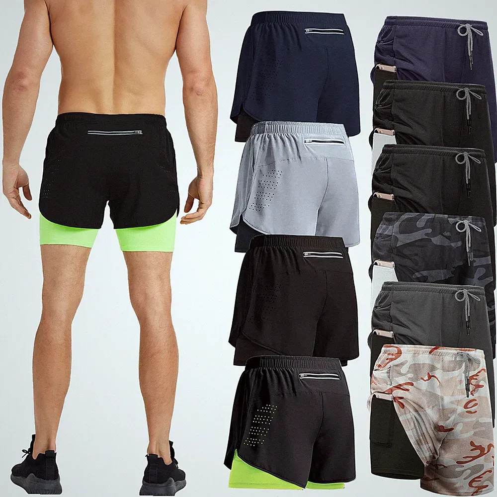 Herren Shorts Kurze Hose Laufshorts Fitness Jogging Sporthose Training S-2XL DFM