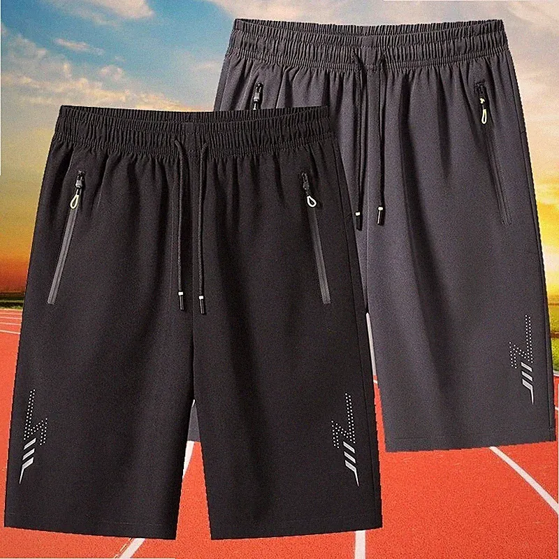 Herren Shorts Sporthose Sommer Laufshorts Fitness Jogging Trainingshose Schwarz