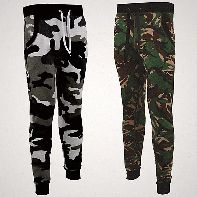Herren Skinny Camouflage Jogginghose Camouflage Jogging Hose Fleece Army Gym Bottoms S-XXL