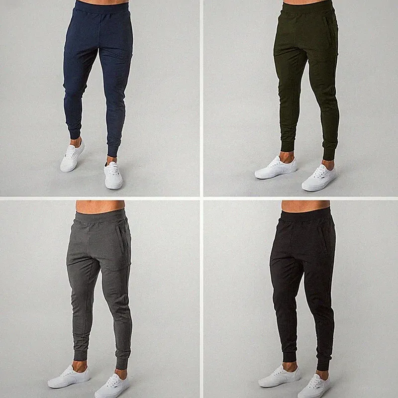 Herren Slim Fit Elastische Jogginghose Gym Laufen Sporthose Activewear
