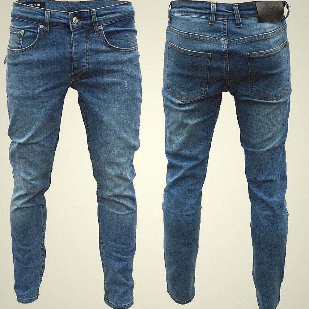 Herren Slim Fit Jeanshose Stretch Designer Hose Denim JEANS NEU