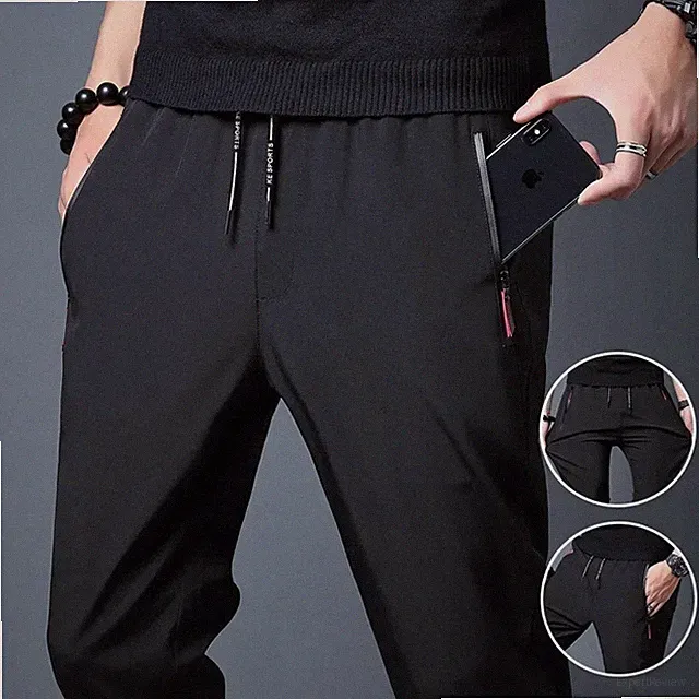 Herren Slim Fit Jogginghose Gummibund Sweatpants Freizeit Übergröße