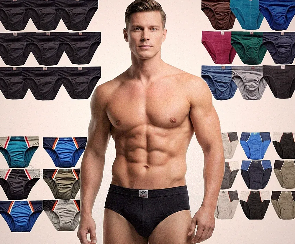 Herren Slip Unterhosen Schlüpfer Slips Unterwäsche aus 100% Baumwolle Gr.S–6XL