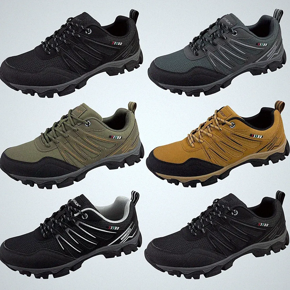 Herren Sneaker Trekkingschuhe Outdoor Wanderschuh Sportschuhe Übergröße Schnürer