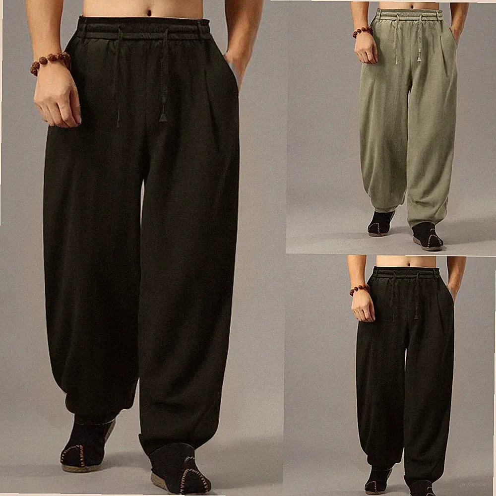 Herren Sport für freizeit Oversize Weites Bein Jogginghose Baggy Harem Stil Hose