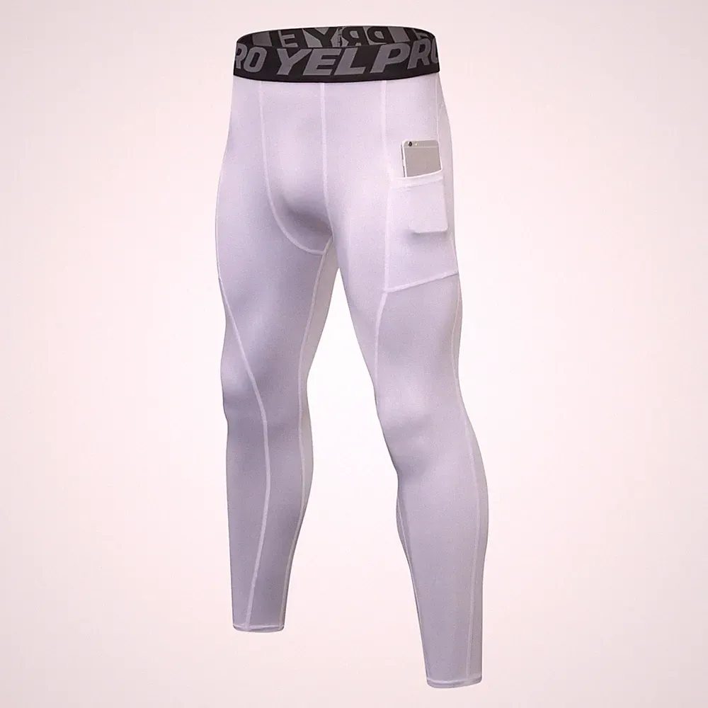 Herren Sport Leggings schnelltrocknend Kompressionshose, Baselayer Strumpfhose