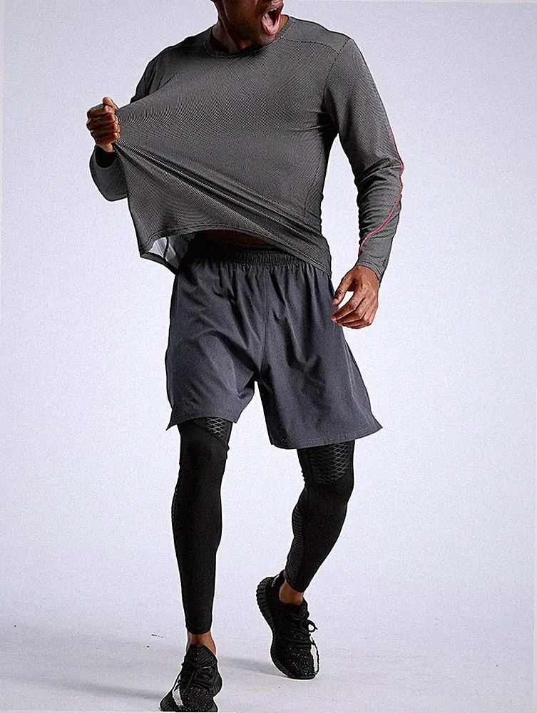 Herren Sportanzug Jogginganzug Dreiteiler Tracksuit Laufset Laufhose Laufshirt