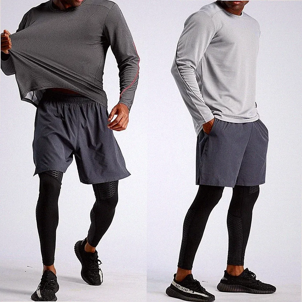 Herren Sportanzug Jogginganzug Dreiteiler Tracksuit Laufset Laufhose Laufshirt