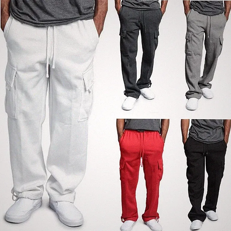 Herren Sporthose Cargo Jogger Jogginghose Stretch Sweatpants Sweathose