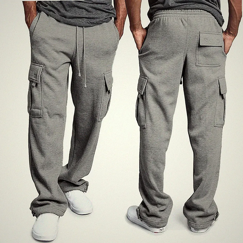 Herren Sporthose Cargo Jogger Jogginghose Stretch Sweatpants Sweathose G