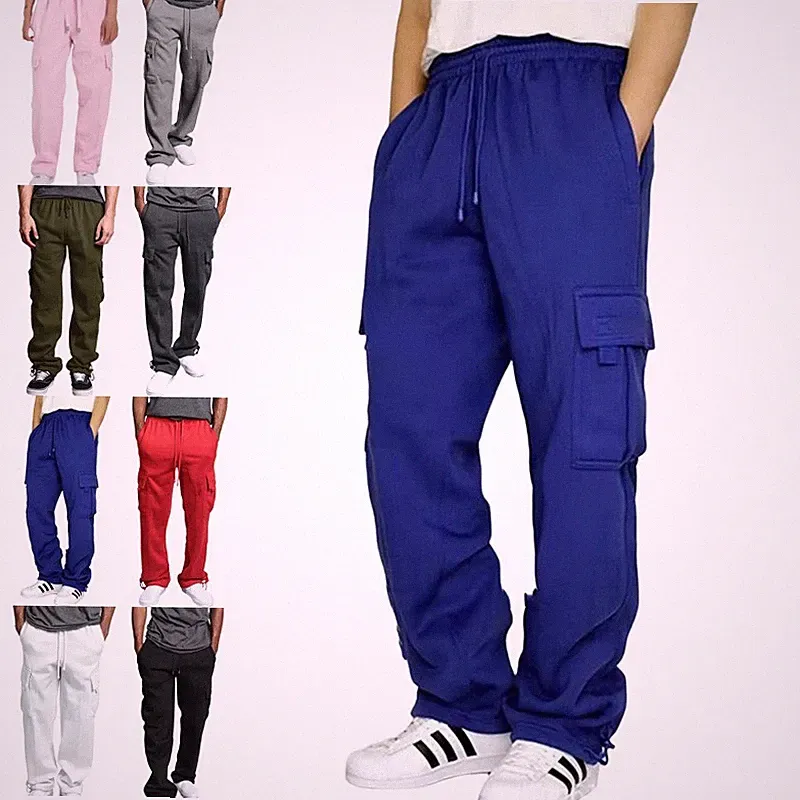 Herren Sporthose Jogger Jogginghose Sweatpants Trainingshose mit Multi Taschen