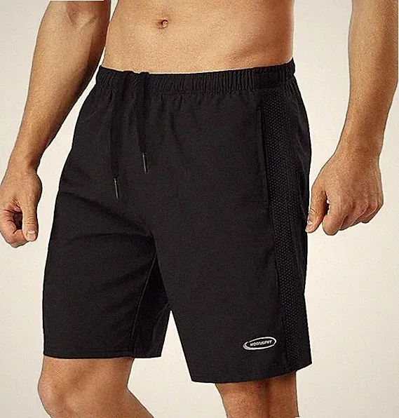Herren Sporthose Kurz Laufhose Trainingsshorts Jogginghose Outdoor Sommer Schwar