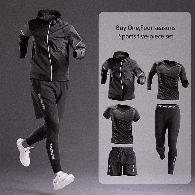 Herren Sportswear Trainingsanzug Jogging Fitness Radfahren 1–5 Teile Set