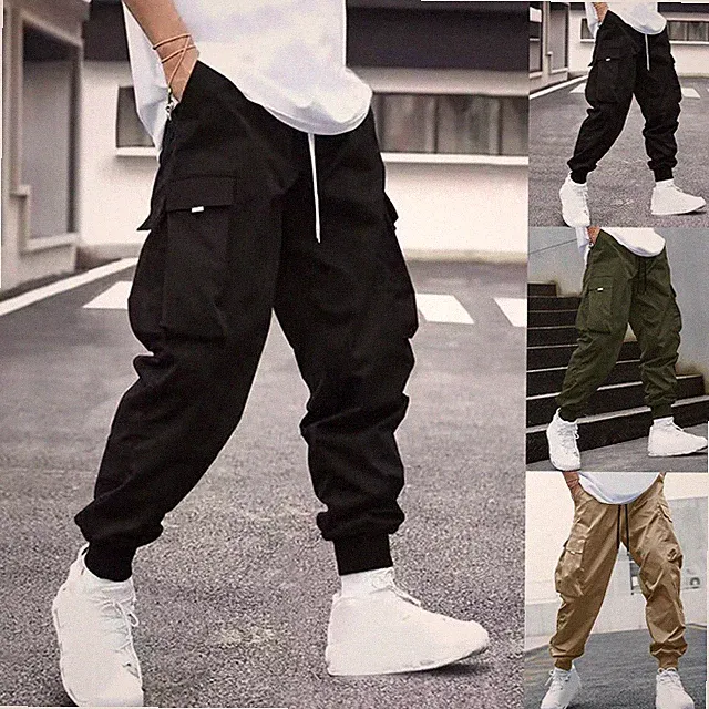 Herren Streetwear Jogginghose Haremsschnitt Cargohose für mehrere Desig