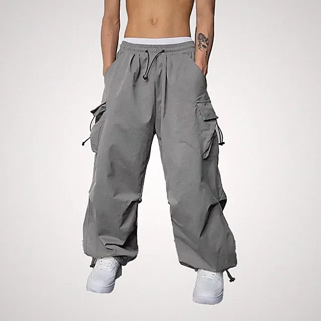 Herren Streetwear Wide Leg Hose Y2K Hip Hop Baggy Jogginghose für freizeit