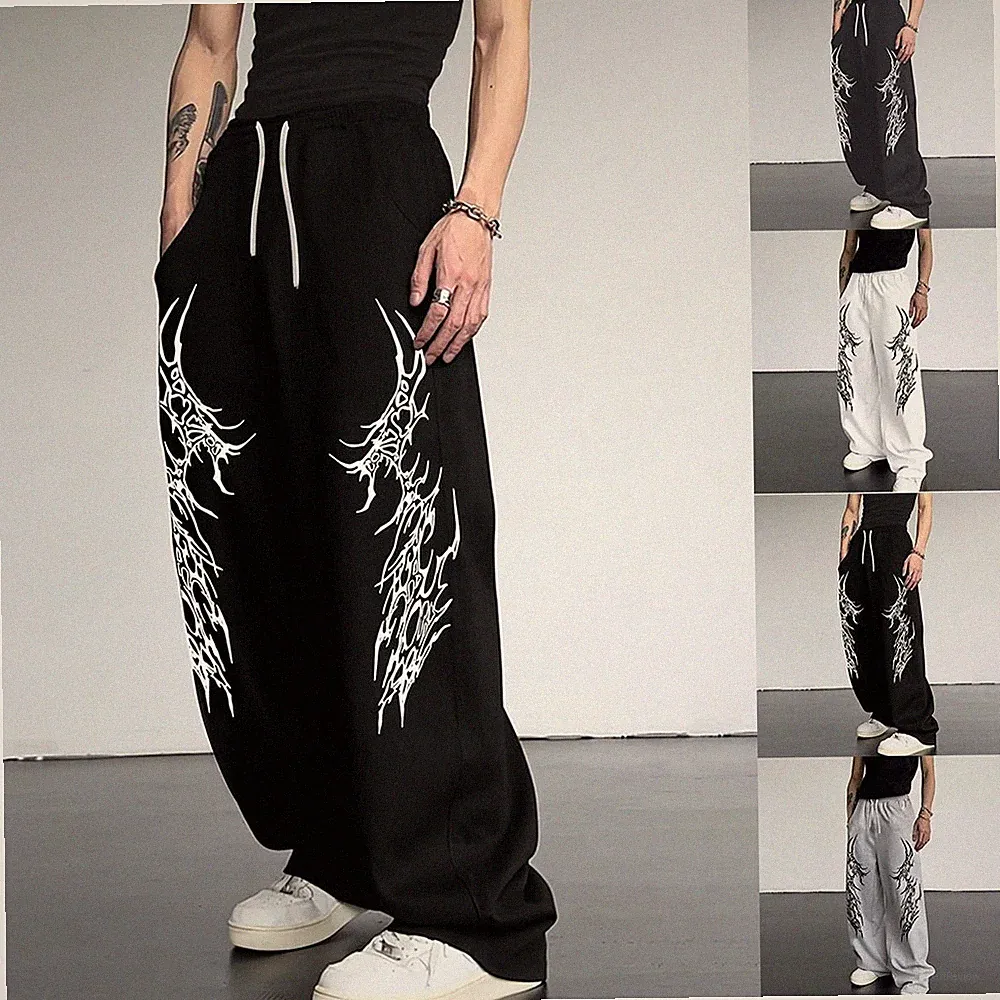 Herren Streetwear Wide Leg Straight Hose Polyester 95% Elasthan 5% Jogginghose