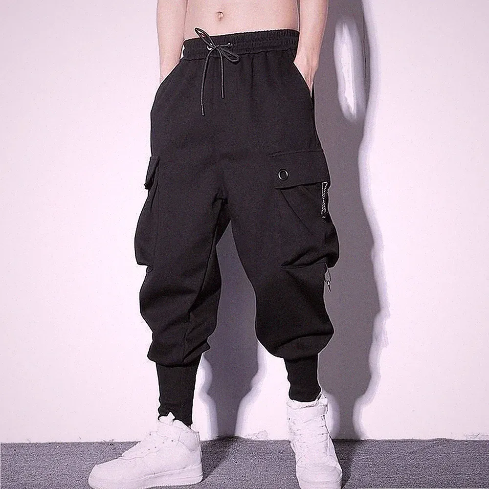 Herren Stretch Jogginghose für Haremshose Cargo Jogger Streetwear