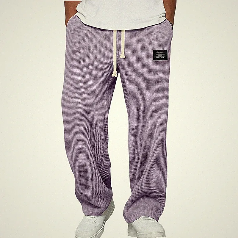 Herren Stretch Jogginghose mit geradem Bein Freizeithose Outdoor Baggy Langehose