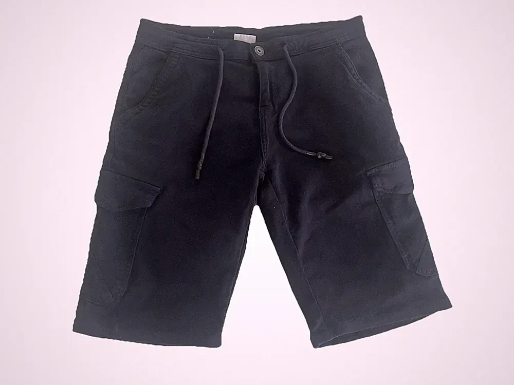HERREN SWEAT BERMUDA SHORTS KURZE HOSE Gr. 33 JOGGING BLAU NEU