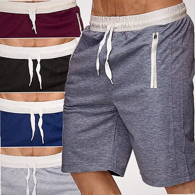 Herren Sweat Shorts Jogging Bermuda Sport Kurze Hose Stretch Baumwolle
