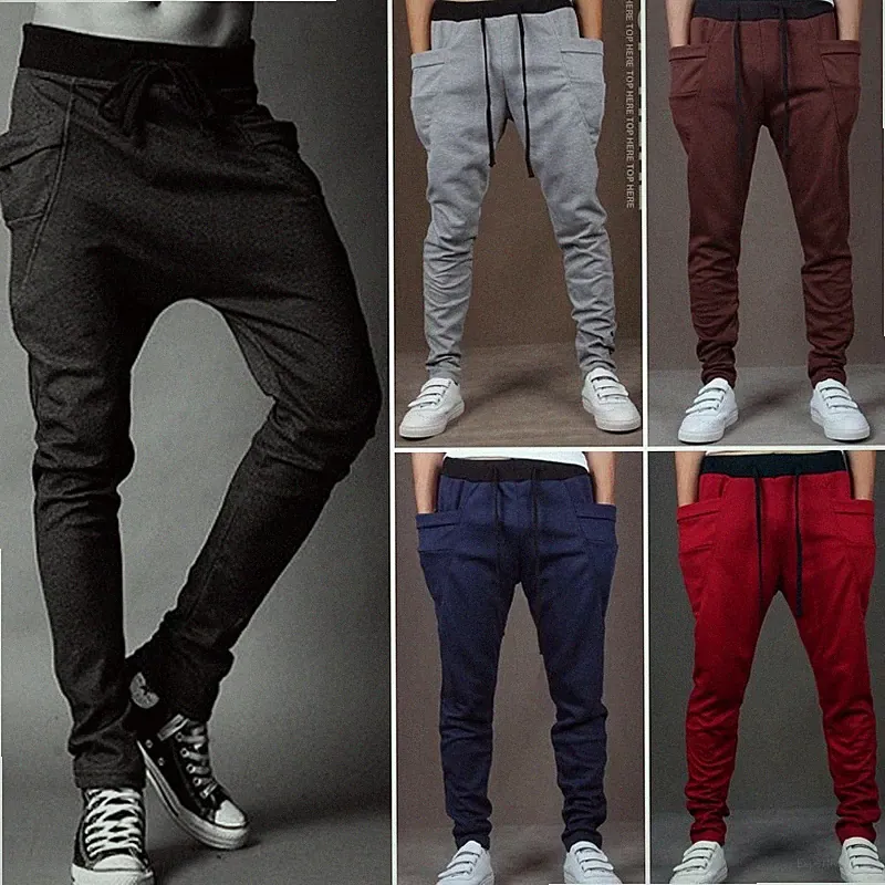 Herren Sweatpants Jogger Freizeit Jogginghose Mit Kordelzug Tasche Sport Neu