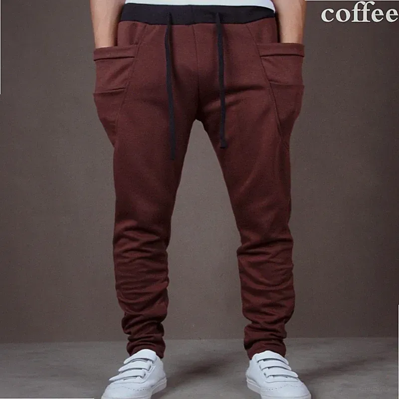Herren Sweatpants Jogger Freizeit Jogginghose Mit Kordelzug Tasche Sport Neu