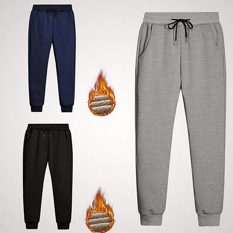 Herren Jogginghose Fleece gefütterte Hose dick Übergröße Jogging Haremshose