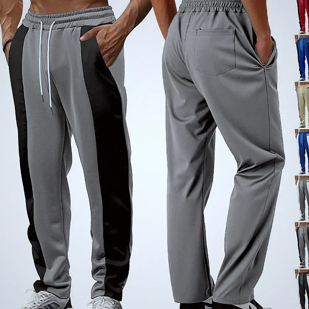 Herren Sweatpants Weites Bein Freizeithose Jogginghose Bequem Baggy Hosen