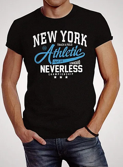 Herren T-Shirt New York Athletic Slim Fit Neverless®