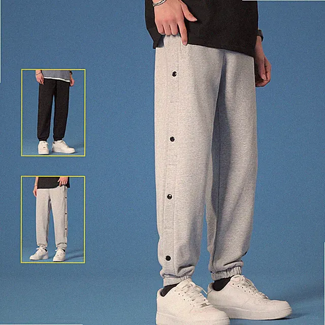 Herren Tapered Elastischer Bund Mit Kordelzug Hose SportSweathosen Hosen
