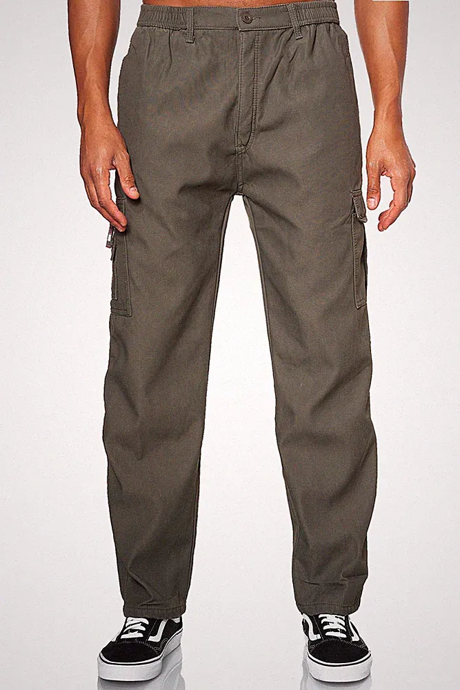Herren Thermo Cargo Hose Gefüttert Outdoor Arbeitshose Winter Fleece Dehnbund