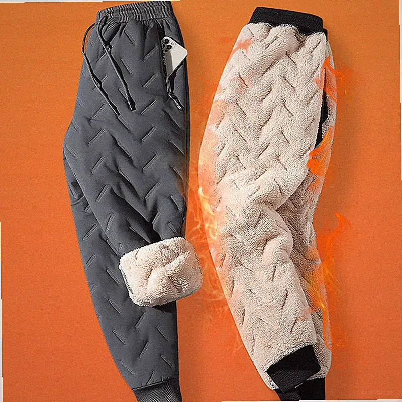 Herren Thermo Fleece Gefüttert Winter Lang Hose Warm Freizeit Dick Jogginghose