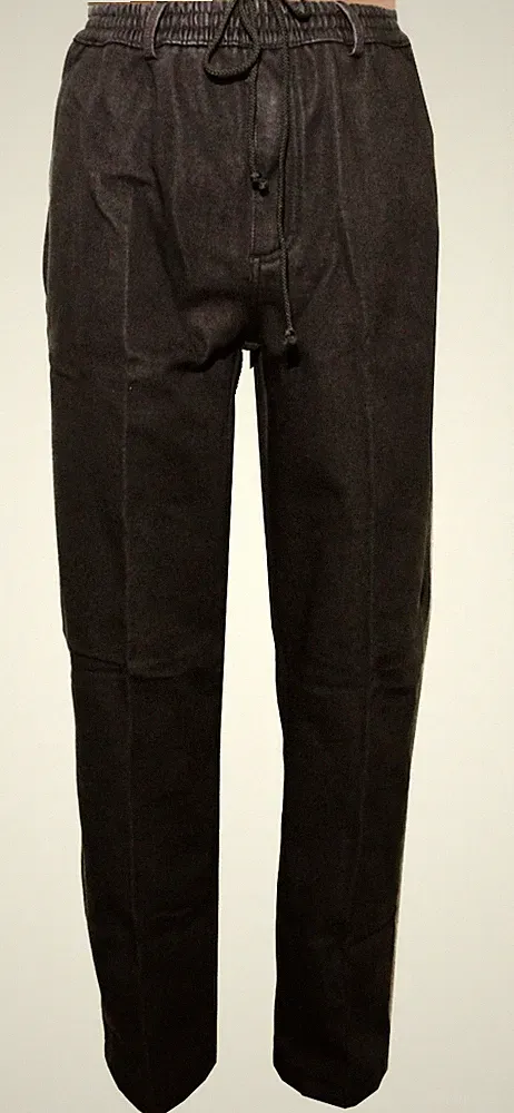 Herren Thermojeans mit Kordel, Winterhose innen Fleece Thermohose Blau, Schwarz