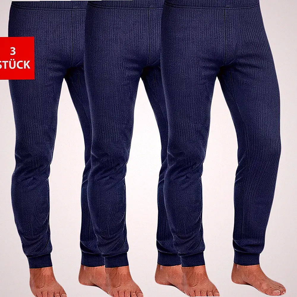 Herren Thermounterhose Lange Thermo Hose 3er-Pack Winter Arbeit Ski