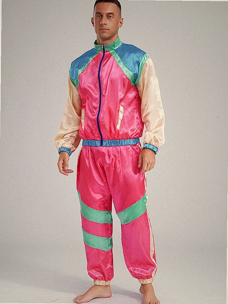 Herren Tracksuit Retro Sportswear Jacken Mantel Und Jogginghosen Activewear
